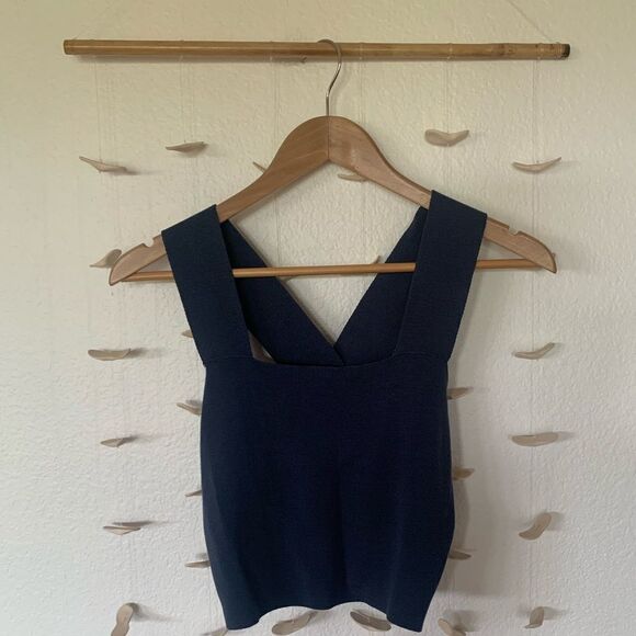 Navy bandage crop top - Picture 7 of 9